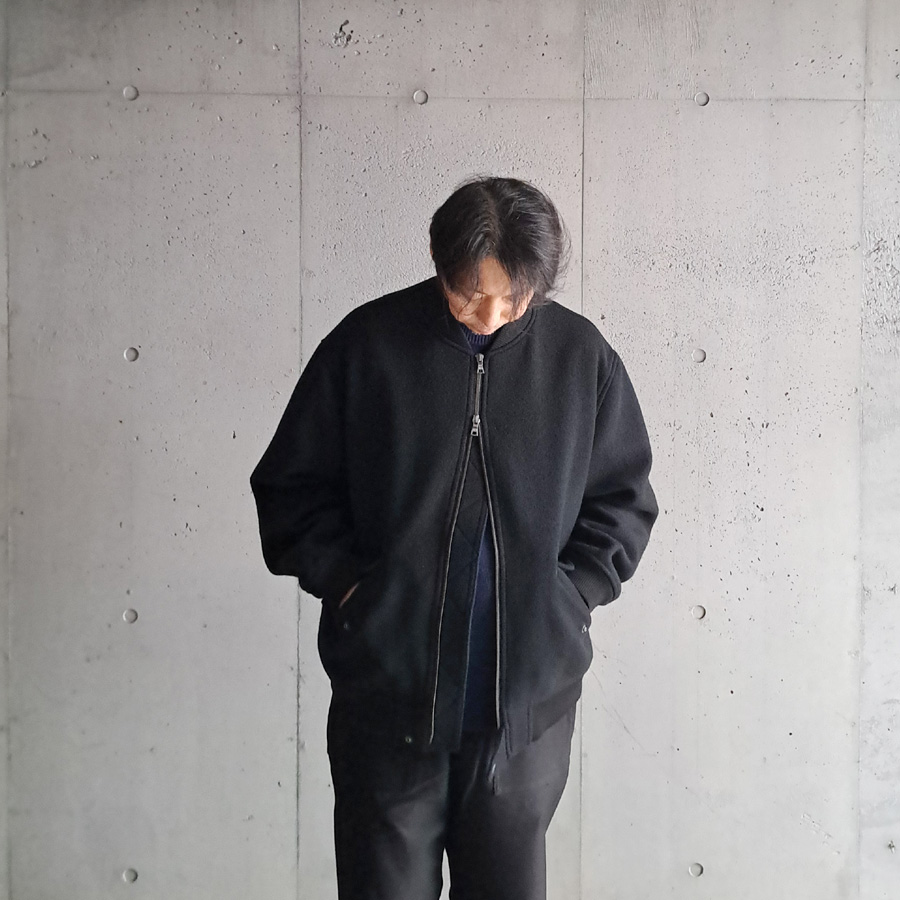 alvana (アルヴァナ) AFW-25001 [ MOHAIR WOOL ZIP UP JACKET ] モヘアウール ジップアップ ジャケット (BLACK)