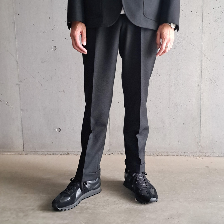 BARNSTORMER (バーンストーマー) [1264P] SUPER100'S SAXONY WOOL MCQUEEN PANTS (BLACK) 