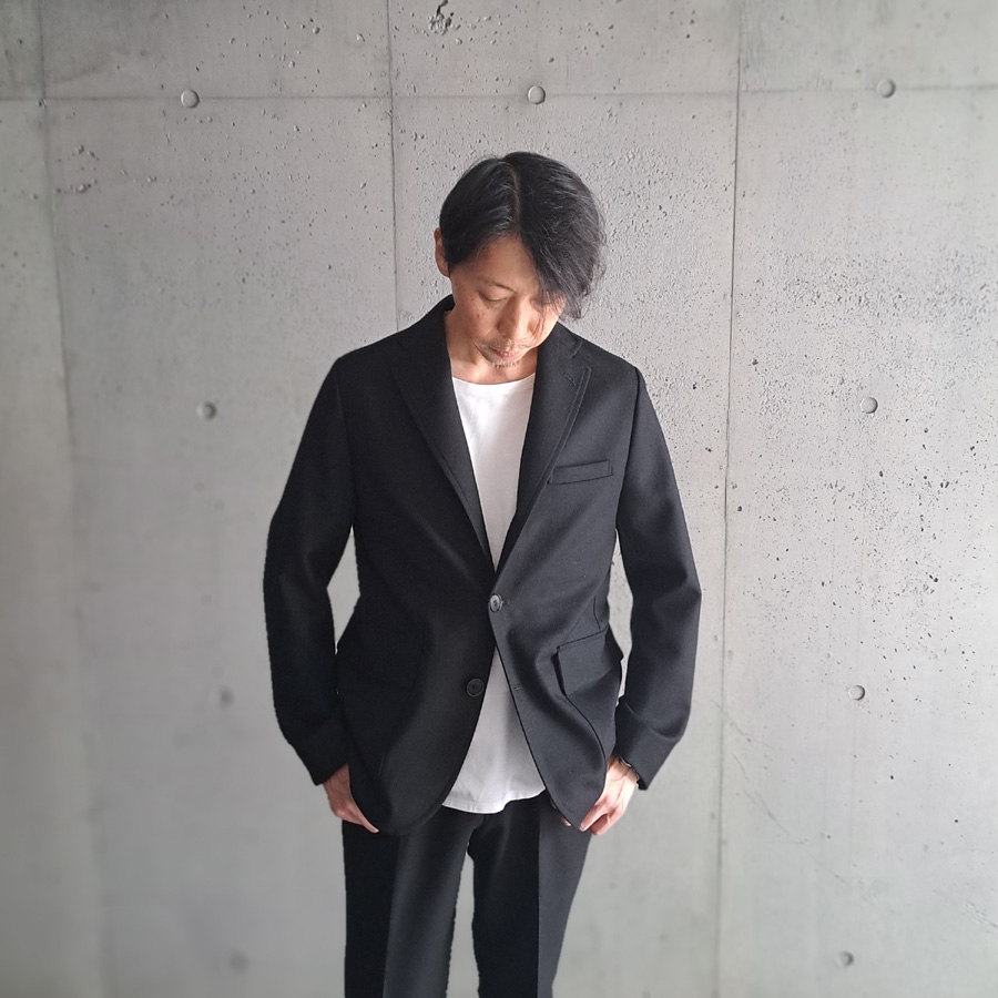 BARNSTORMER (バーンストーマー) [3104J] SUPER100'S SAXONY WOOL UNCONSTRUCTED JACKET (BLACK) 