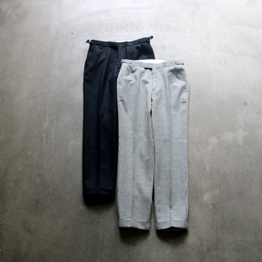 BARNSTORMER (バーンストーマー) [1264P] SUPER100'S SAXONY WOOL MCQUEEN PANTS (BLACK) 