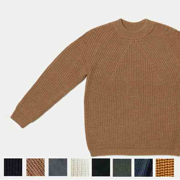 美品▲BATONERバトナー//ウール5G片畦クルーネックニット▲キャメル 美品△BATONERバトナー//ウール5G片畦クルーネックニット△キャメル