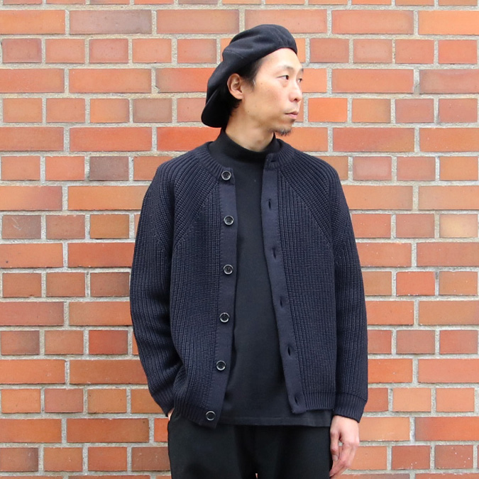 Batoner バトナー Bn 18fm 017 Signature Cardigan 畦編クルーネックカーディガン 3color