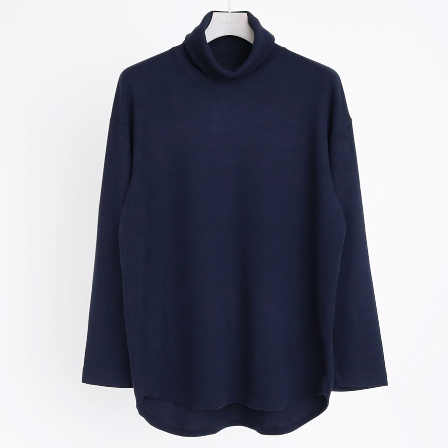 CURLY / CURLY& Co. (カーリー) 243-131015 [ PREMIEREWARM L/S TEE (turtle-neck) ] プレミアウォームジャージー ロングスリーブ Tシャツ (タートルネック) (IVORY) (NAVY) (BLACK)