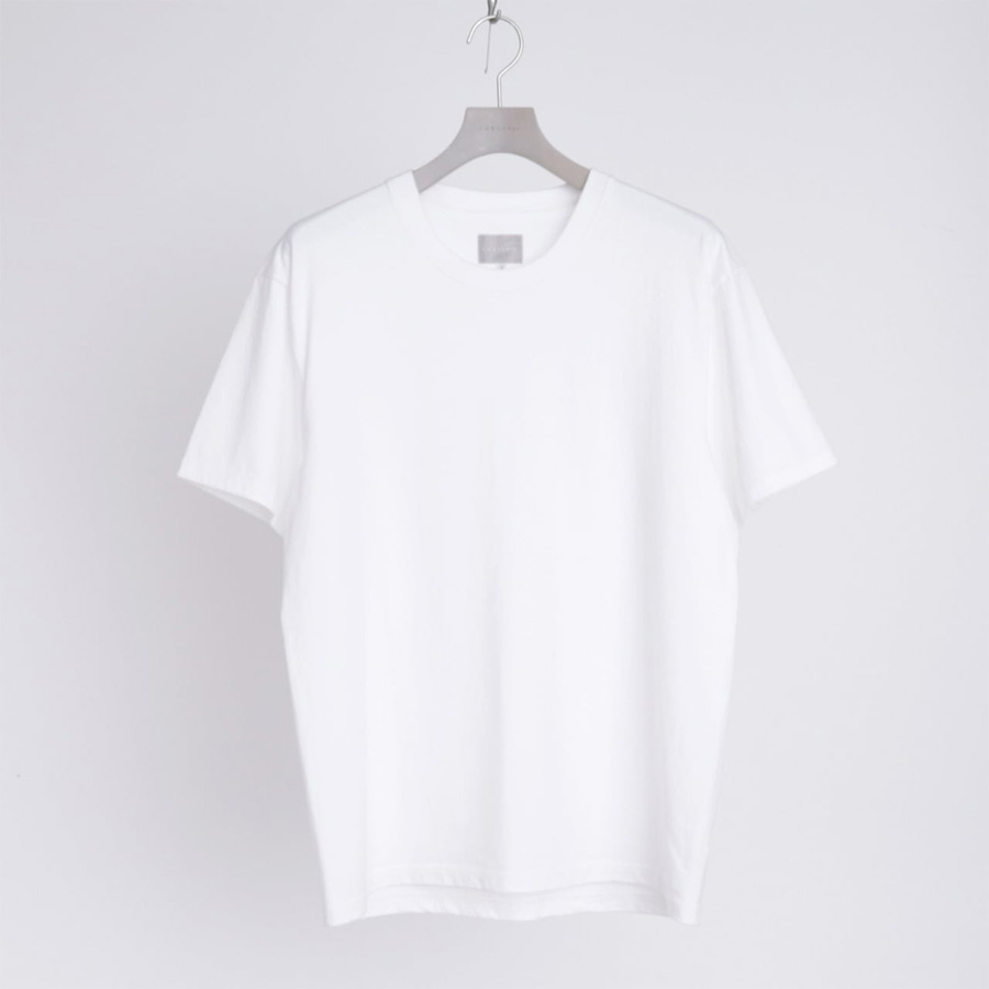 CURLY / CURLY& Co. (カーリー) 24A-1101 [ ROUND BODY COTTON TEE (S/S) ] 14番単糸 丸胴 度詰め天竺 クルーネック S/S Tシャツ (WHITE)(BLACK)