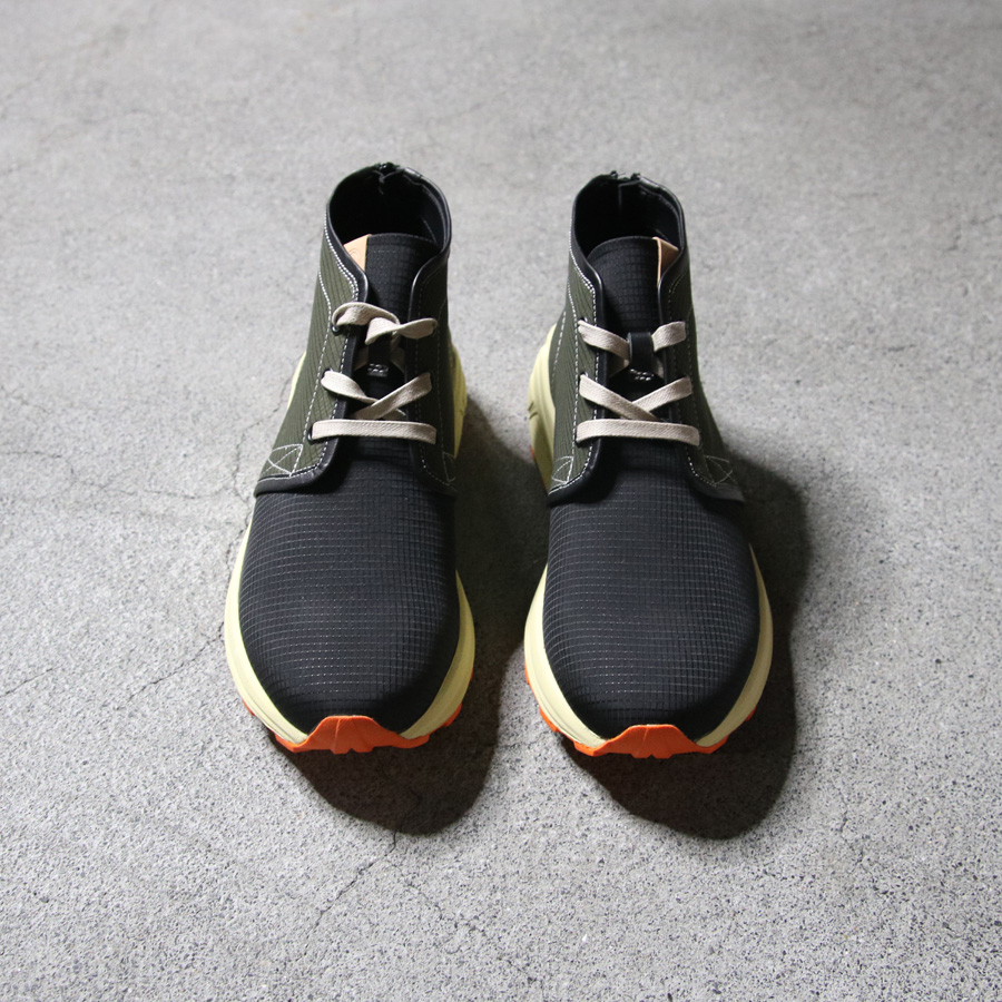 DUSK STUDIO (ダスク スタジオ) [DS-001] TechStride Chukka / CHUKA ZIP SNEAKER / VIBRAM ROLLIG SYSTEM (BLACK/KHAKI/ORANGE) 