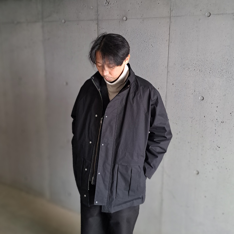 EEL PRODUCTS (イール プロダクツ) E-24166 [CAROL COAT(キャロルコート)] コットンウェザークロス スタンドカラージャケット (BLACK)