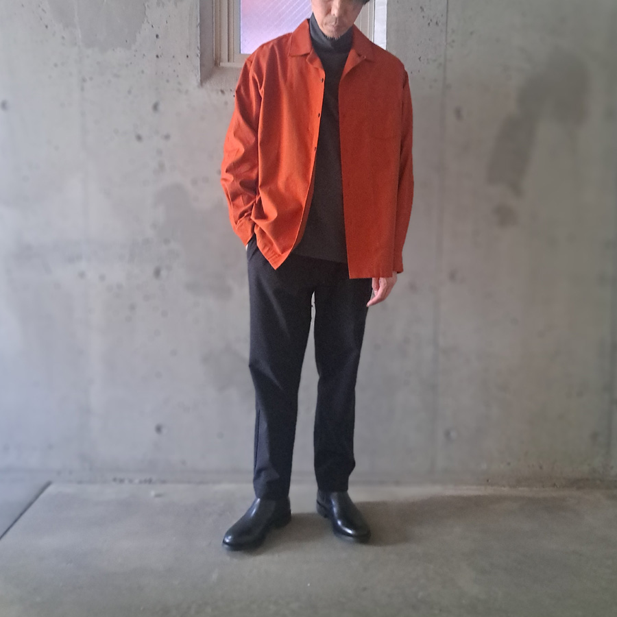 EEL PRODUCTS (イール プロダクツ) E-24461 [ROVER SHIRTS / ローバーシャツ] コットンモールスキン オープンカラーシャツ (BLACK)(TERRACOTTA)