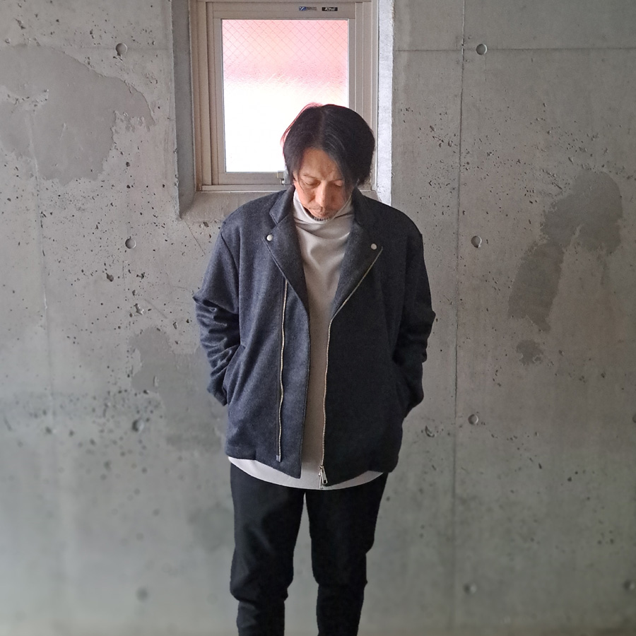 FLISTFIA(フリストフィア) RB01016 [ REIDERS WIDE JACKET ] ライダース ワイド ジャケット (CHARCOAL BLACK) 