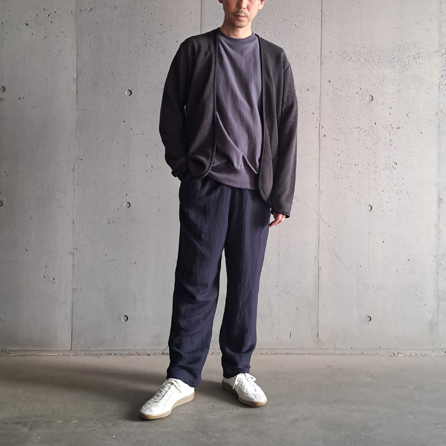 LAMOND (ラモンド) LM-P-116 LI  [ SEMI WIDE LINEN EASY TROUSERS ]  セミワイド リネン イージートラウザーズ (BLACK) (NAVY)