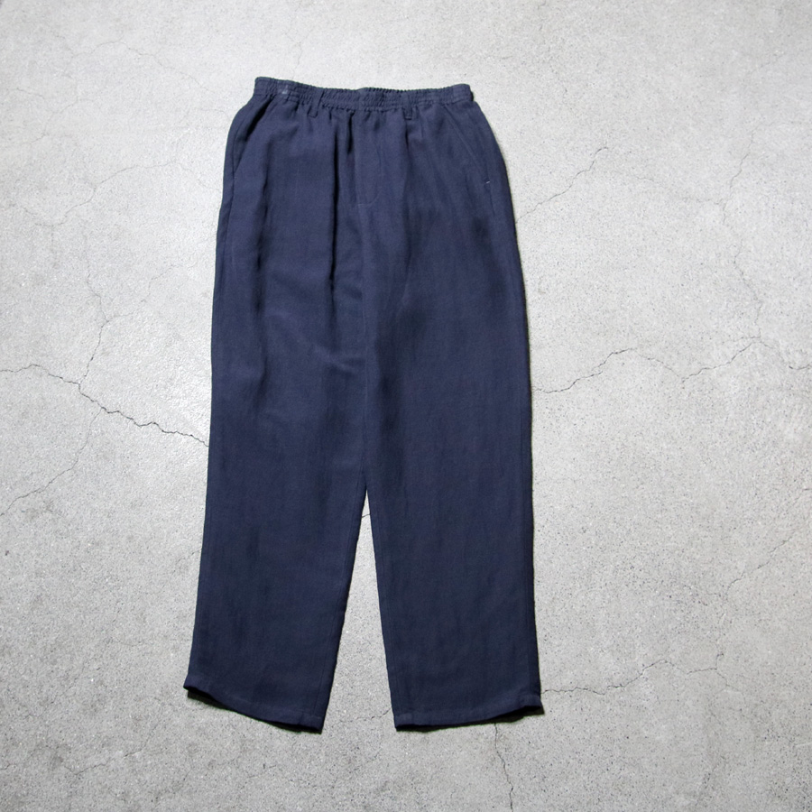 LAMOND (ラモンド) LM-P-116 LI  [ SEMI WIDE LINEN EASY TROUSERS ]  セミワイド リネン イージートラウザーズ  (BLACK) (NAVY)