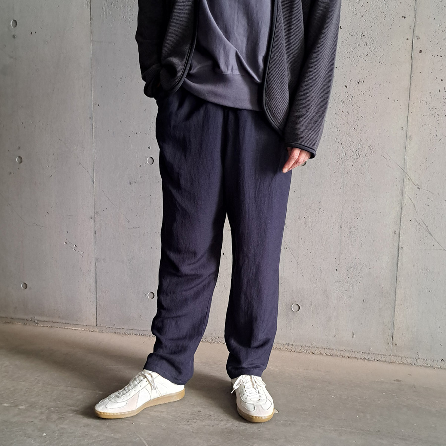 LAMOND (ラモンド) LM-P-116 LI  [ SEMI WIDE LINEN EASY TROUSERS ]  セミワイド リネン イージートラウザーズ  (BLACK) (NAVY)