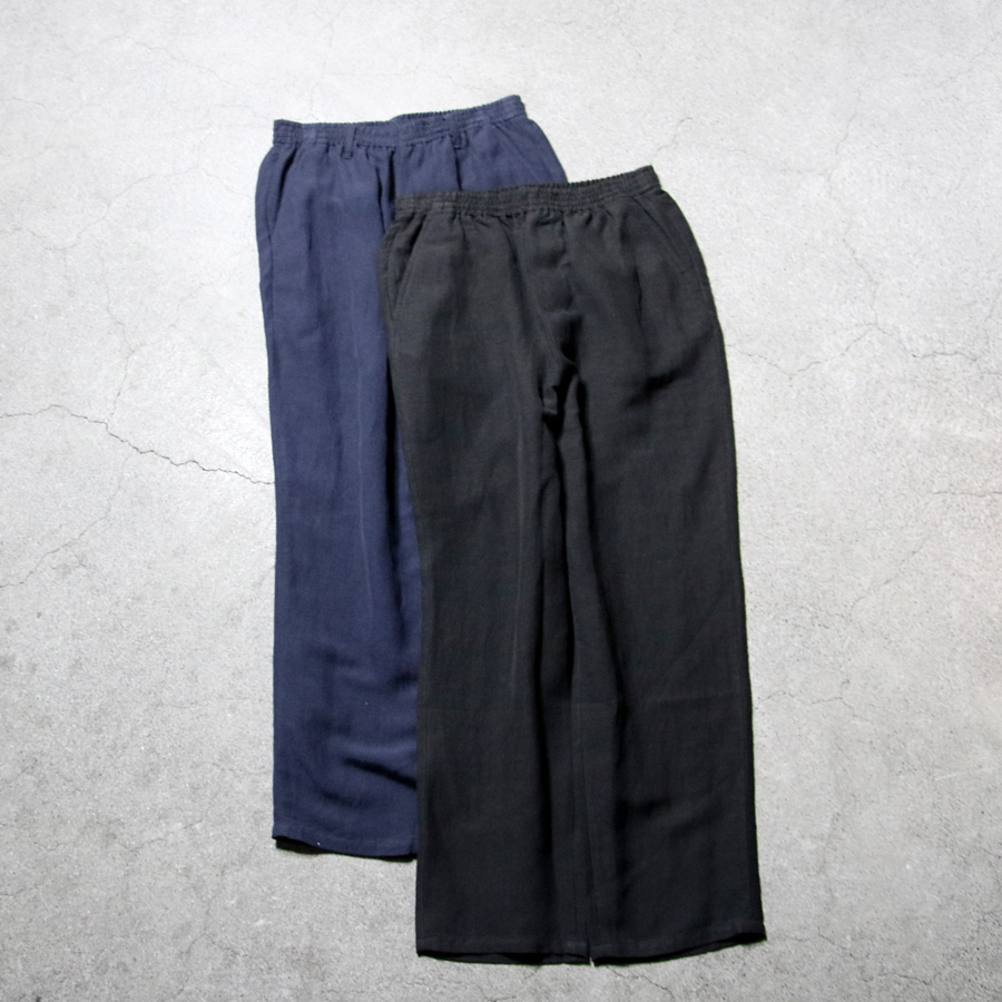 LAMOND (ラモンド) LM-P-116 LI  [ SEMI WIDE LINEN EASY TROUSERS ]  セミワイド リネン イージートラウザーズ  (BLACK) (NAVY)