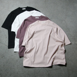 alvana (アルヴァナ) ACS-C001 [ 空防 S/S TEE SHIRTS ] 空紡天竺 ショートスリーブ クルーネック TEE シャツ (LEAF PINK)