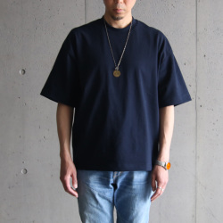 alvana (アルヴァナ) ACS-C001 [ 空防 S/S TEE SHIRTS ] 空紡天竺 ショートスリーブ クルーネック TEE シャツ (NAVY)