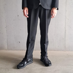 BARNSTORMER (バーンストーマー) [1264P] SUPER100'S SAXONY WOOL MCQUEEN PANTS (BLACK)  