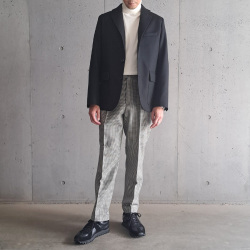 BARNSTORMER (バーンストーマー) [3104J] SUPER100'S SAXONY WOOL UNCONSTRUCTED JACKET (BLACK)