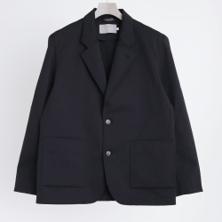 CURLY / CURLY& Co. (カーリー) 243-530811 [ SOLID DOUBLE-KNIT JACKET ] TEXBRIDダンボールニット 2Bジャケット (BLACK) (CHARCOAL)