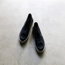 DUSK STUDIO (ダスク スタジオ) [DS-009] EVA SIDE GORE HI CUT SNEAKER / DOUBLE CREPE SOLE (BLACK) 