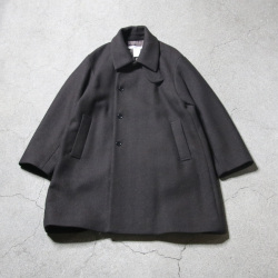 EEL PRODUCTS (イール プロダクツ) E-24169 [TACKLE COAT（タックルコート)] ウールメルトンニット ステンカラーコート (NAVY) (D.BROWN)