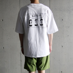 EEL PRODUCTS (イール プロダクツ) E-20507A [LIFE×和田ラヂヲ] クルーネックバックプリントTシャツ (WHITE)