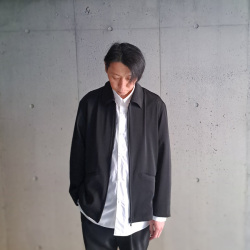 LAMOND (ラモンド) LM-S-099 [TWILL TWIST SHORT JACKET] ツイルツイスト ショート ジャケット (BLACK)