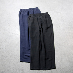 LAMOND (ラモンド) LM-P-116 LI [ SEMI WIDE LINEN EASY TROUSERS ]  セミワイド リネン イージートラウザーズ  (BLACK) (NAVY)