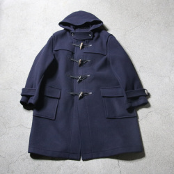 MONTGOMERY (モンゴメリー)  [ Sandhurst ] スーパー140's　ウールパイルメルトン ダッフルコート (BLACK)　(NAVY)