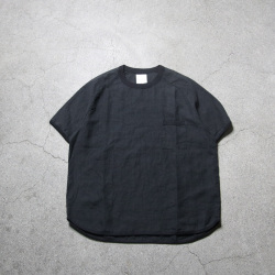 Re made in tokyo japan (アールイーメイドイントウキョウジャパン)  No7919S-CT [ French Linen T-shirt ] フレンチリネン ポケTEE (3COLOUR) 