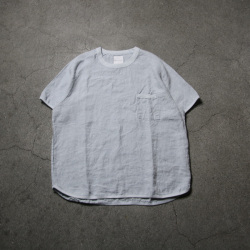 Re made in tokyo japan (アールイーメイドイントウキョウジャパン)  No7919S-CT [ French Linen T-shirt ] フレンチリネン ポケTEE (3COLOUR) 