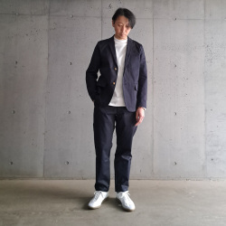 Re made in tokyo japan (アールイーメイドイントウキョウジャパン) No9822S-JK [ Ventile Chino Cloth Cover All Jacket ] ベンタイル チノ クロス カバーオールジャケット (NAVY) 