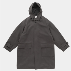 STILL BY HAND (スティルバイハンド)  [ CO03244 ] Wool Melton Hooded Coat  ウールメルトン フーデッドコート (BLACK)　(KHAKI GRAY)