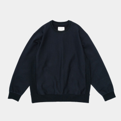 STILL BY HAND (スティルバイハンド)  [ CS09243 ] SILKETE COTTON SWEAT CREW NECK P/O シルケットコットン スウェットプルオーバー (GREEN) (DARK NAVY)