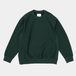 STILL BY HAND (スティルバイハンド)  [ CS09243 ] SILKETE COTTON SWEAT CREW NECK P/O シルケットコットン スウェットプルオーバー (GREEN) (DARK NAVY)