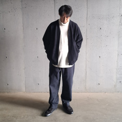 STILL BY HAND (スティルバイハンド)  [ KN03243 ] Zip up cardigan
 ジップアップカーディガン (BLACK NAVY)