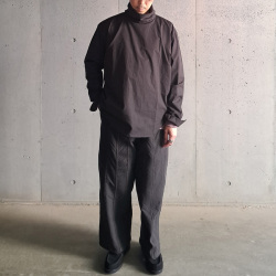 SEEALL (シーオール) SAU41 PT381[ BUGGY PANTS(WITH COTTON LINING) ]  バギーパンツ (BLACK) 