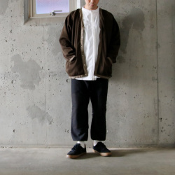 TUKI (ツキ) 0173P [COTTON LONG JOHNS (KNEE PATCH)] コットンテリー スウェットパンツ (BLACK)