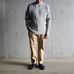 YONETOMI NEW BAISC (ヨネトミ ニューベーシック) 95-232-009 [GARMENT DYE LOMG SLEEVE T-SHIRT] ガーメントダイ サーマル ロングスリーブTシャツ (GRAY)