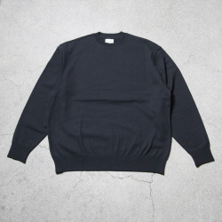 YONETOMI NEW BAISC (ヨネトミ ニューベーシック) 95-244-003 [WAVE COTTON KNIT PULLOVER (SOLID)] 強撚ウェーブコットン ニット クルーネックプルオーバー (GREY)(BLACK)(BROWN)