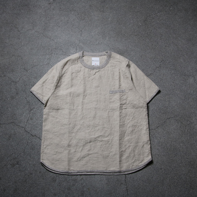 Re made in tokyo japan (アールイーメイドイントウキョウジャパン)  No7919S-CT [ French Linen T-shirt ] フレンチリネン ポケTEE (5COLOUR)