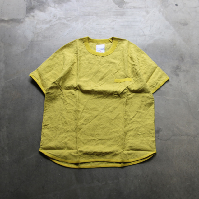 Re made in tokyo japan (アールイーメイドイントウキョウジャパン)  No7919S-CT [ French Linen T-shirt ] フレンチリネン ポケTEE (4COLOUR)