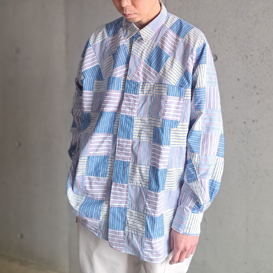 SUNNY ELEMENT (サニーエレメント) [ Airfield Shirt ]　エアーフィールドシャツ (STRIPE PACH WORK)