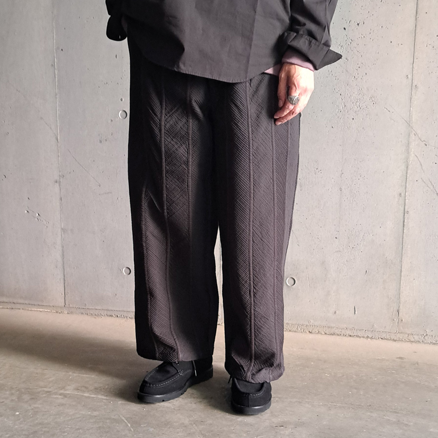 SEEALL (シーオール) SAU41 PT381 [ BUGGY PANTS(WITH COTTON LINING) ]  バギーパンツ (BLACK) 