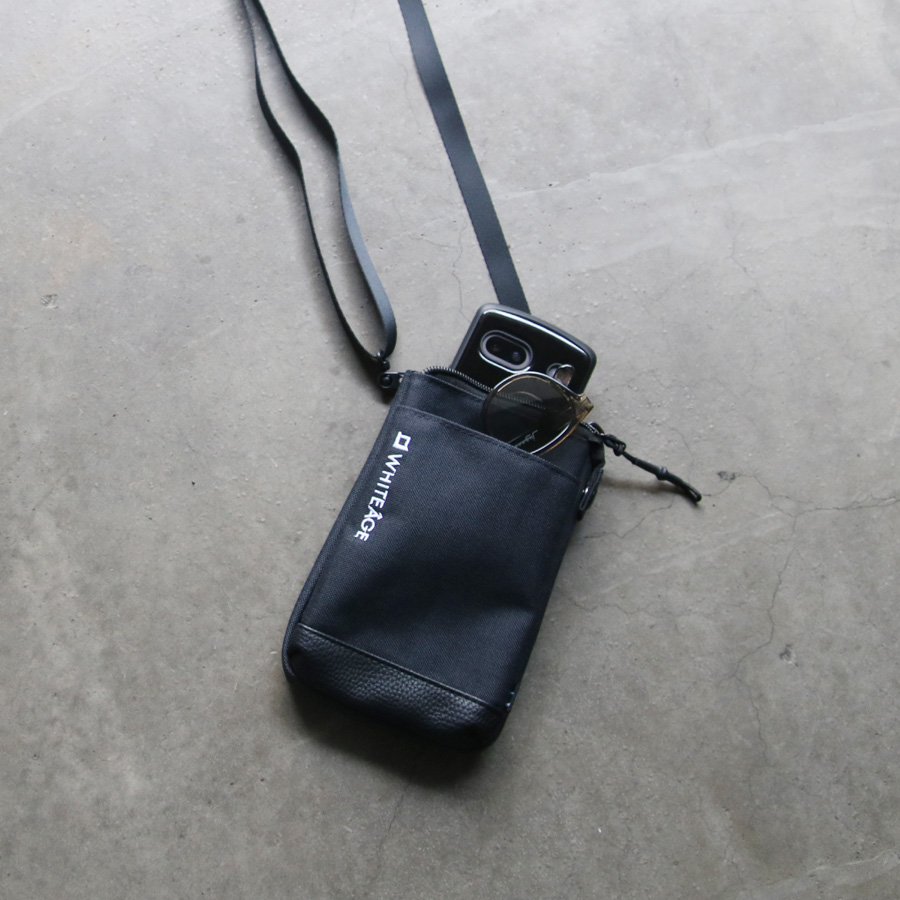 WHITEAGE (ホワイタージュ) [GEX MIni Shoulder Bag] ミニショルダーパック (BLACK) (NOIR GRAY)