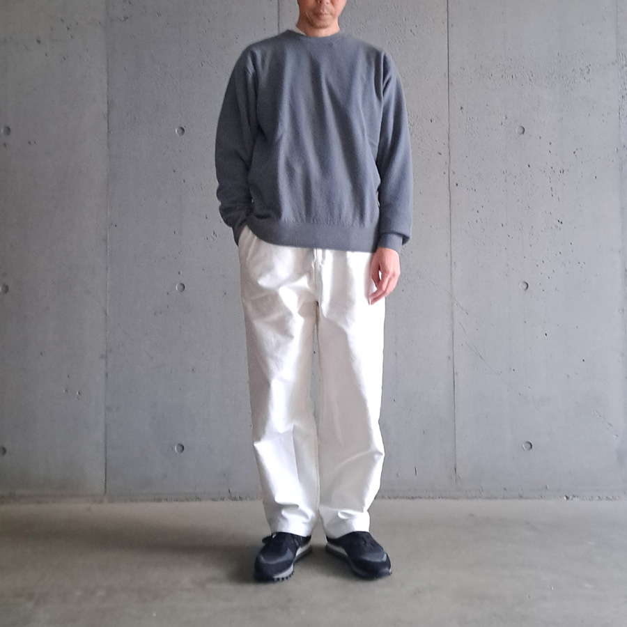 YONETOMI NEW BAISC (ヨネトミ ニューベーシック) 95-244-030-1 [Yonetomi×Spiber NEW BASIC KNIT PULLOVER]  [Brewed Protein] ニット プルオーバー (GRAY)